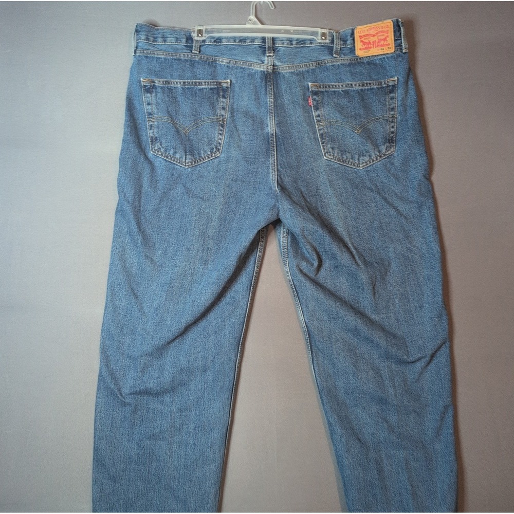 Levis 550 Jeans Mens Blue Denim Relaxed Fit Straight Leg 44x32